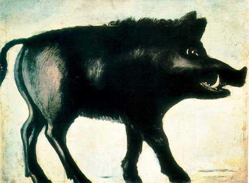 Niko Pirosmanashvili A Black Wild Boar oil painting image